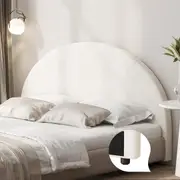 Oikiture Bed Head Headboard King Boucle Bedhead White