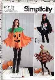 "Misses' Character Poncho Costumes" ©2021 Simplicity Pattern # R11162 BRAND NEW