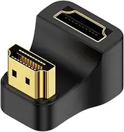 8K HDMI2.1 U-Shaped Adapter Male to Female 180 Degree Converter, Support 8K@60Hz 4K@120Hz for Laptop PC Monitor