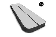 7m x 1m Air Track Inflatable Tumbling Mat Gymnastics - Grey Black
