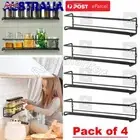 4X TIER SPICE HERB JAR RACK HOLDER TIER FOR KITCHEN DOOR CUPBOARD STORAGE WALL