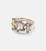 [Suzanne Kalan] Suzanne Kalan Pastel Rainbow 14kt gold ring with diamonds J 1/2 multicoloured