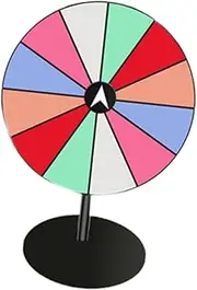 Perfeclan Tabletop Prize Turntable Spins Prize Wheel Portable with Stable Stand Props Lucky Draw Roulette Wheel for Pub Supermarkets
