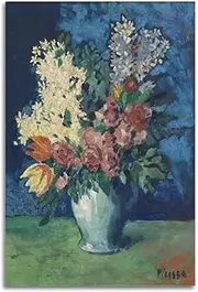 Pablo Picasso Poster《Flowers》Wall Art Pablo Picasso Canvas Painting Pablo Picasso Prints Picasso Art Pictrue for Home Decor 50x70cm No Frame