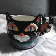 Blue Sky Clayworks Heather Goldminc DOD Black Cat Halloween 16oz Coffee Mug NWT