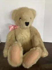Vintage Fluffy Vanderbear Family Brown w/ Pink Ribbon 1982 New w/ Tags Posable