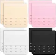 [OKAMMY] 8PCS Bra Strap Extender 3 Hook/4 Hook/5 Hook, Women's Soft Comfortable Stretchy Back Bra Accessories Extensions Strap