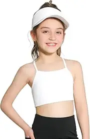 [Hvididan] Girls Sports Bra - Spaghetti Strap Y Back Training Bras for Teens Racerback Yoga Bra Comfort Crop Top