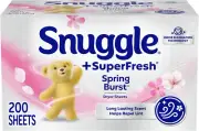 plus Superfresh Fabric Softener Dryer Sheets, Spring Burst, 200 Count, 200, 200