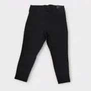Torrid NWT Black Crop Capri Overlapped Waist Leggings Size XL/14-16