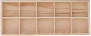 P Prettyia Multi-Purpose Wooden Jewelry Trays Stackable Jewelry Organization Showcase Display Storage - Unfinished