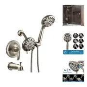 Tub Shower Faucet Set with Valve, Bathtub Shower Faucet Set with Handheld Spr...