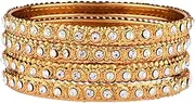 [Efulgenz] Fashion Jewelry Indian Bollywood Antique Gold Plated Bracelets Bangle Set for Women