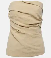 [Tove] Tove Izel strapless linen top AU 8 beige