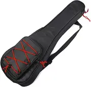 JOINPAYA Red Cord Guitar Padded Bag Acoustic Electric Guitar Backpack Shoulder Straps and Storage Pockets for Musicians
