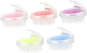 HOLIDYOYO 5Pcs Silicone Hair Scalp Massager Brush Comfortable Shampoo Hair Care Tool for Deep Cleansing for Dandruff Treatment and Hair Growth Multi Color Design
