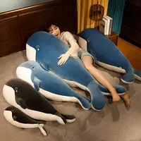 在飛比找樂天市場購物網優惠-可愛鯨魚毛絨 軟萌虎鯨抱枕 殺人鯨玩偶 床上抱枕靠枕 海洋動