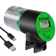 Automatic Fish Feeder - Rechargeable Timer Fish Feeder with USB Charger Cable...