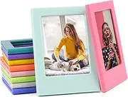 QUEEN3C 10 Pieces Colorful 3 Inch Mini Film Magnetic Photo Picture Frame, Mini Table Photo Frame, Fridge Magnetic Photo Frame. Compatible with Fujifilm Instax Mini, Small Polaroid Photos.