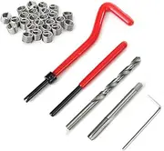 Daseeme 30pcs Thread Repa Kit M6 x1.0mm Helicoil Restoring Thread Repa Tools We Insert Kit Compatible Hand Tool Set for Auto Repaing