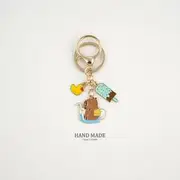 Capibara Key Chain / Bag Charm H275 - One Size