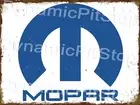 Mopar Logo Rustic Tin Metal Sign Garage Workshop Australian made