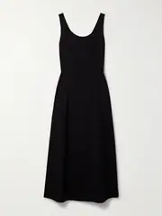 [The Row] The Row - Teza Wool Maxi Dress - Black - US10 US 10 Black