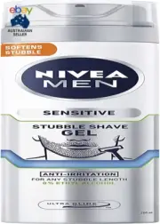 MEN Sensitive Stubble Shave Gel 200Ml | with Chamomile | Shaving Gel for Sensiti