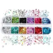 Hollow Heart Glitter Sequins PVC Loose Sequins Set for Art