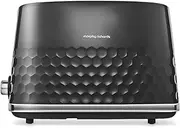 [morphy richards] Hive 2 Slice Toaster, Variable Browning, Removable Crumb Tray, Cancel, Defrost, Reheat, Anti-jam feature, Gloss Finish, 850W, Black, 220031