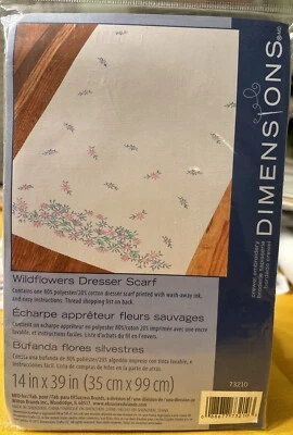 Vintage DIMENSIONS Dresser Scarf Needlework Kit 74220-NEW/SEALED