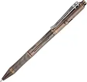 SMOOTHERPRO Brass Ballpoint Pen Compatible with Pilot G2 Refill for Business EDC Color Retro Black(RG335)