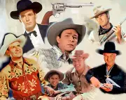 TV Cowboys 1950s Oil Painting Mousepad Computer Mouse Pad 7 x 9