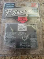 Brother TZ Tape / TZ-111 P-Touch Label 6mm 1/4" Black Ink Laminated Clear NIP