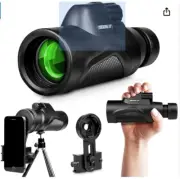 Creative Xp Prism HD Monocular Telescope with Phone Adapter, 12x24 Zoom - Black