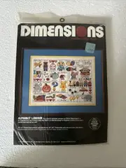 1984 Dimensions Alphabet Learner Cross Stitch Kit #3567 Nursery Children Decor