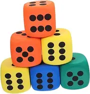 Sosoport 6 Pcs Large Eva Foam Dice for Classroom Activities Colorful Dice Props for Engaging Games Enhancing Motor Skills Interactive Learning Fun for Young