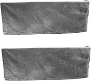 jojofuny 2Pcs Elastic Armrest Covers for Sofa Stretch Couch Arm Protectors Grey Comfortable Protects Against Wear Stains Suitable