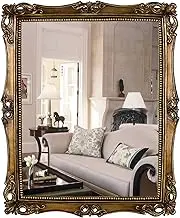 OIGUMR Square Wall Mirror Vintage Mirror Gold Mirror (Vintage Gold, 16.5 x 13.5 inch)