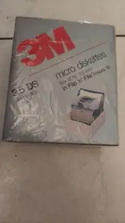 NIP New Vintage 3M Micro Diskettes Sealed Package 10 135 TPI 3.5" double Sided