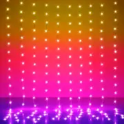 LED Curtain Lights, 10Ft X 10Ft 300 LED RGB Color Changing String Fairy Lights C