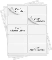500 Sheets 2"x4" 10 Up Shipping Address Labels for Laser and Inkjet Printer,2x4 10 Per Page Strong Adhesive Internet Mailing Shipping Labels