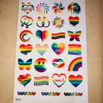 彩虹🌈紋身貼紙 愛與包容 同志 大遊行 性別平等