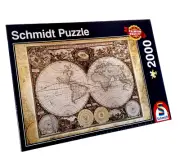 Historical Map of the World, Schmidt Jigsaw Puzzle, 2000 pieces, No.: 58178 Gift