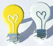 LIGHT BULB BRADS Bright Idea Electric White Scrapbooking Card Making Stamping
