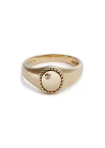 Yvonne Leon Baby Chevaliere Ovale 9kt Gold Pinky Ring 45 (UK H)
