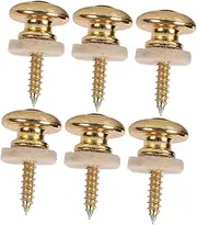 JEWEDECO 6pcs Guitar Strap Studs Locks for Electric Guitar Bass Durable Non Slip Design Easy Installation for Secure Strap Hold for Acoustic and Ukulele Use