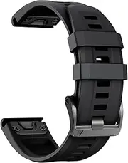 [VEVEL] For Garmin Fenix 7X Band, 26mm Easy fit Soft Silicone Watch Band Replacement For Fenix 5X/Fenix 6X/Fenix 5X Plus/Fenix 6X Pro