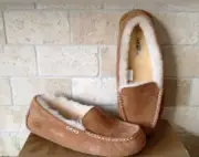 UGG Ansley Chestnut Suede Moccasins Slippers Shoes Size US 7 Womens 3312