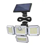 4 Head 333 LED Solar Lights Street Motion Sensor Light Garden Wall Security Lamp